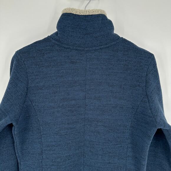 KUHL Alaska Long Coat Sweater Sherpa Lined Full Zip Funnel Neck Fleece Jacket - Picture 9 of 12